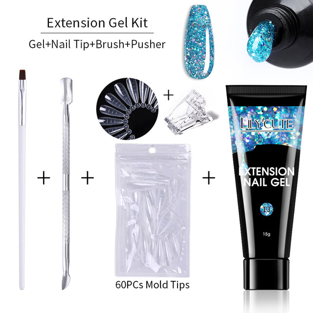 Lilycute 15ml Nail Extension Gel Kit