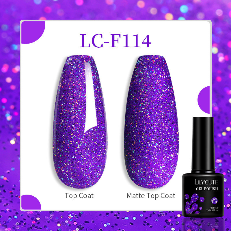 Lilycute 184 Colors Full Set Nail Glue Set Matte Nail Art Non-wash Sealing Layer Nail Polish Gel Base Gel