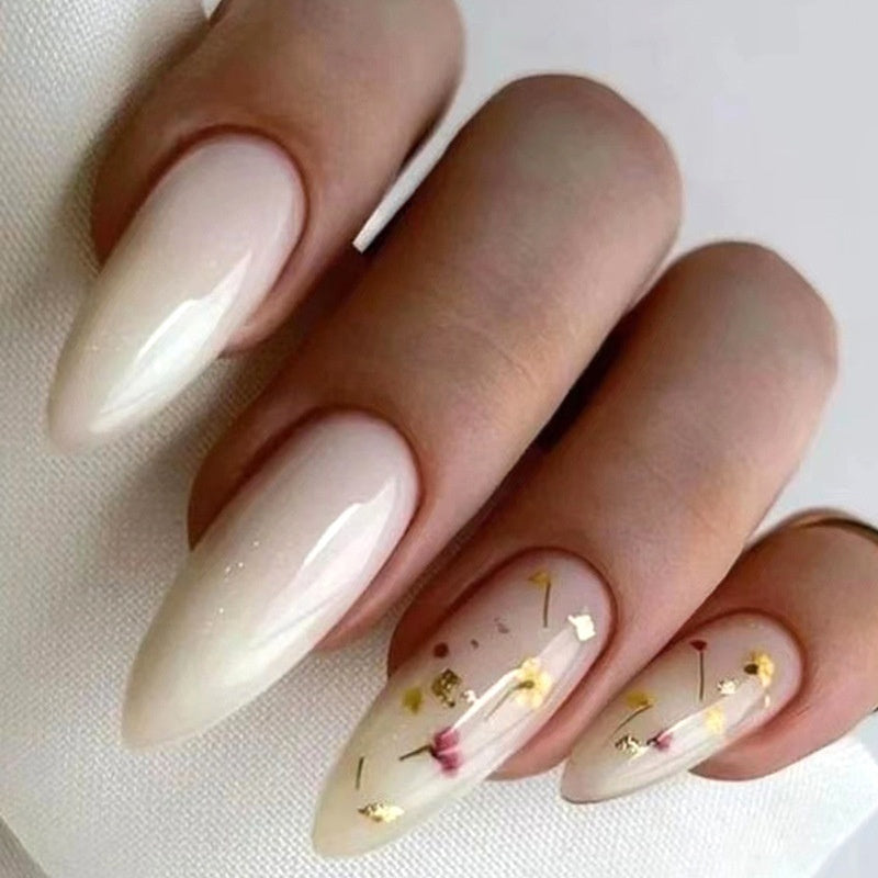 Long Gold Foil Fragments Retro Nail Art Patch Fashion Wear Armor
