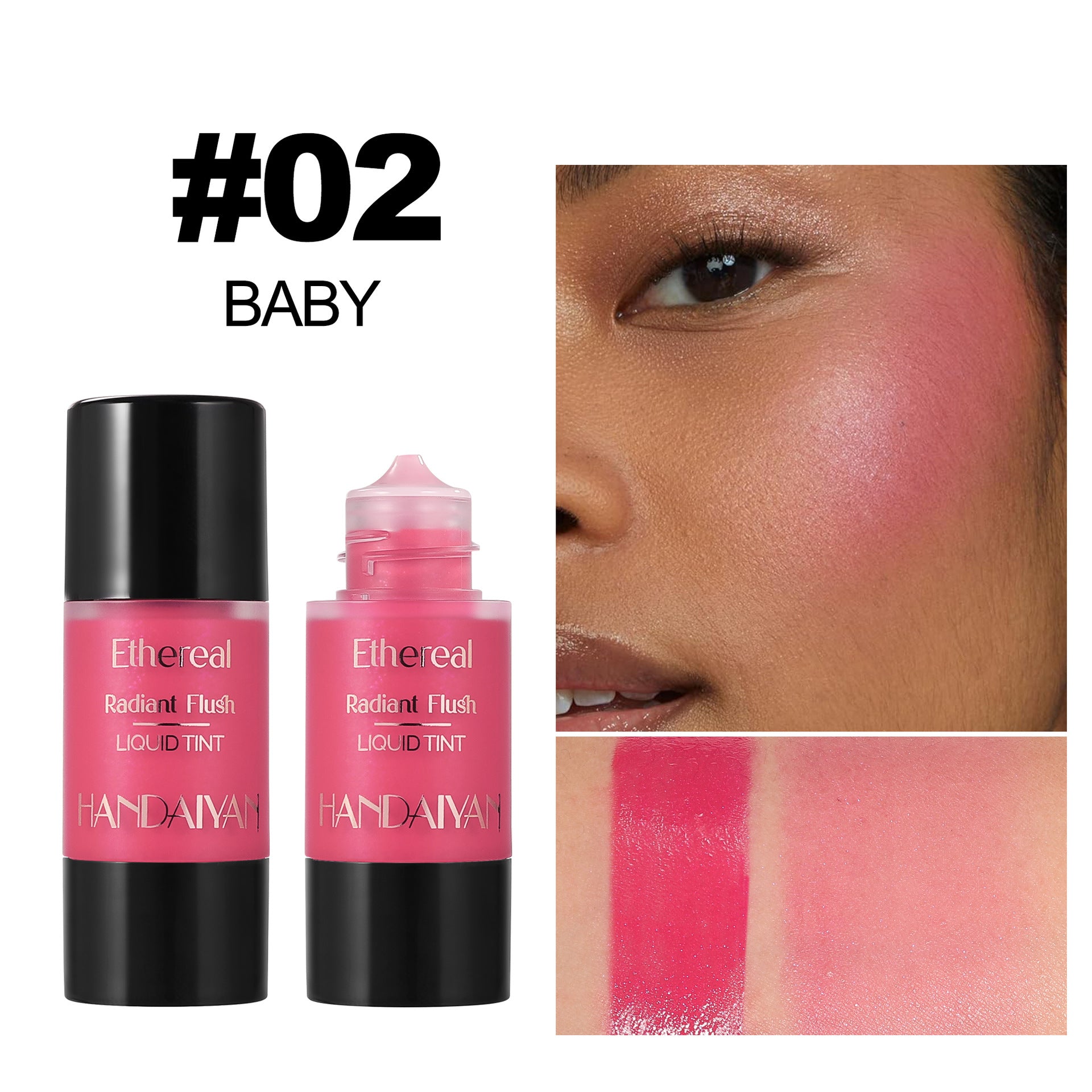 Handaiyan Liquid Blush Press Type 6 Colors Thin And Glittering