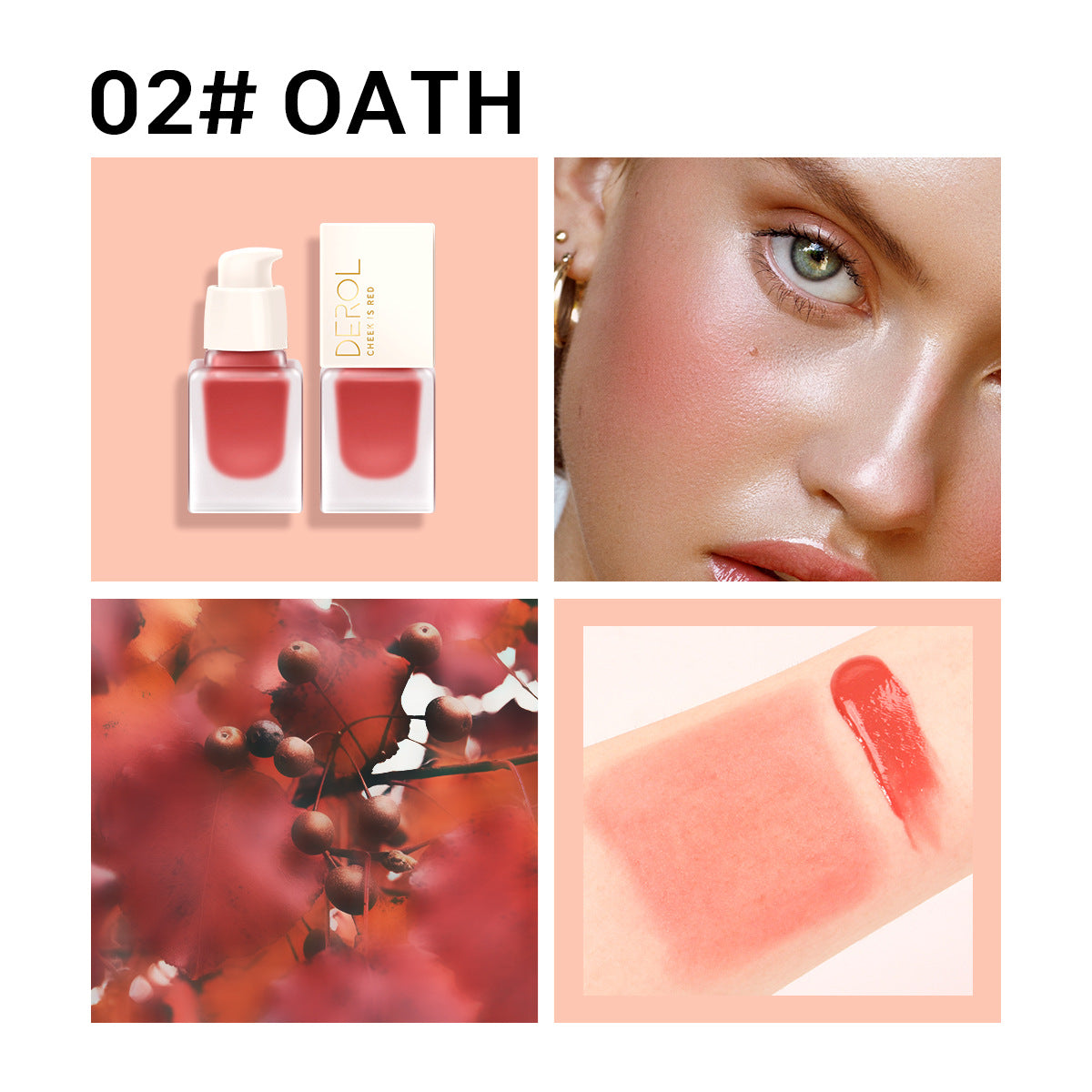 Derol Makeup Moisturizing Repair Brightening Look Natural Nude Makeup Blush