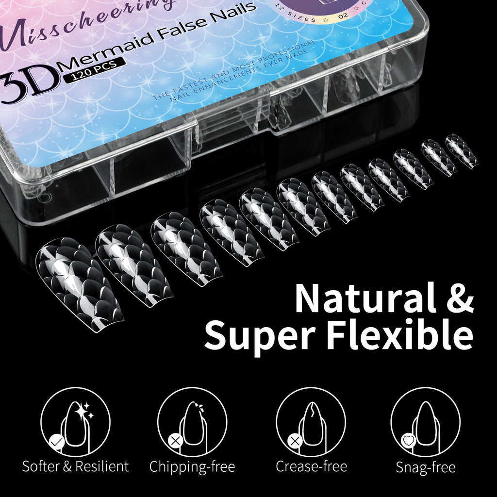 Misscheering 3D Scale Long Shaping Nail Tip