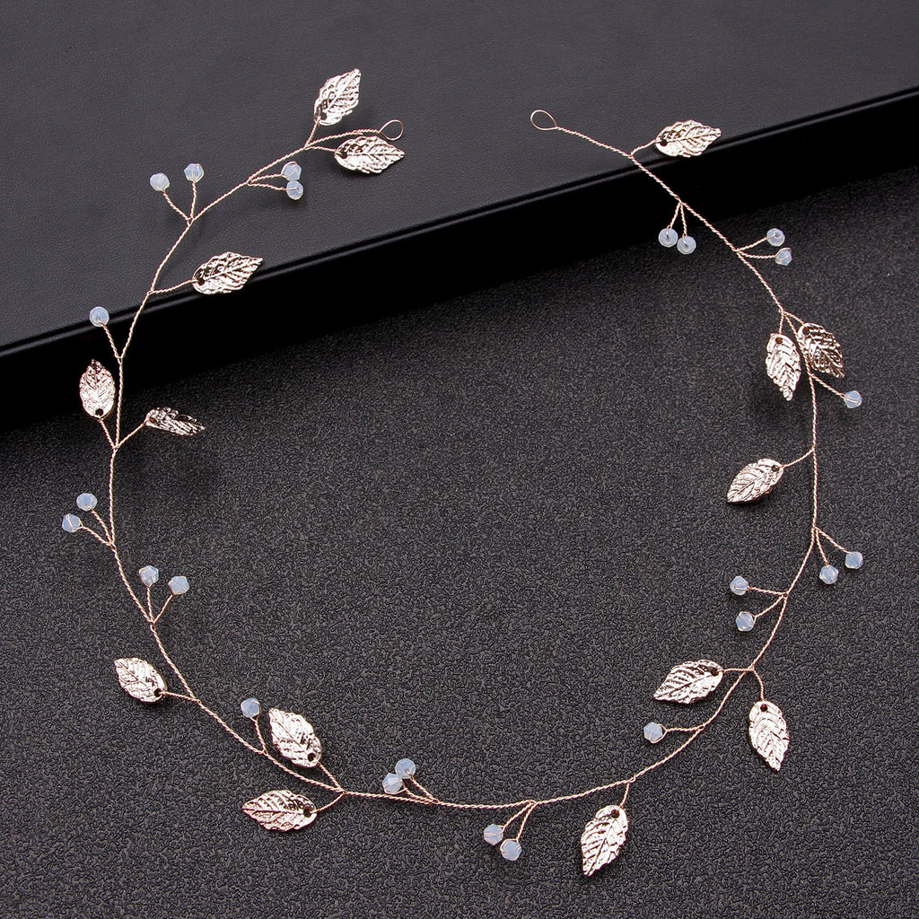 Handmade Hair Comb Alloy Leaves