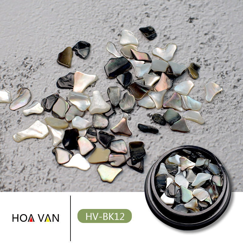 HDA VAN Nail Art Shell Stone Abalone Chip Internet Celebrity Milky White Irregular Japanese Fingernail Decoration Shell Patch