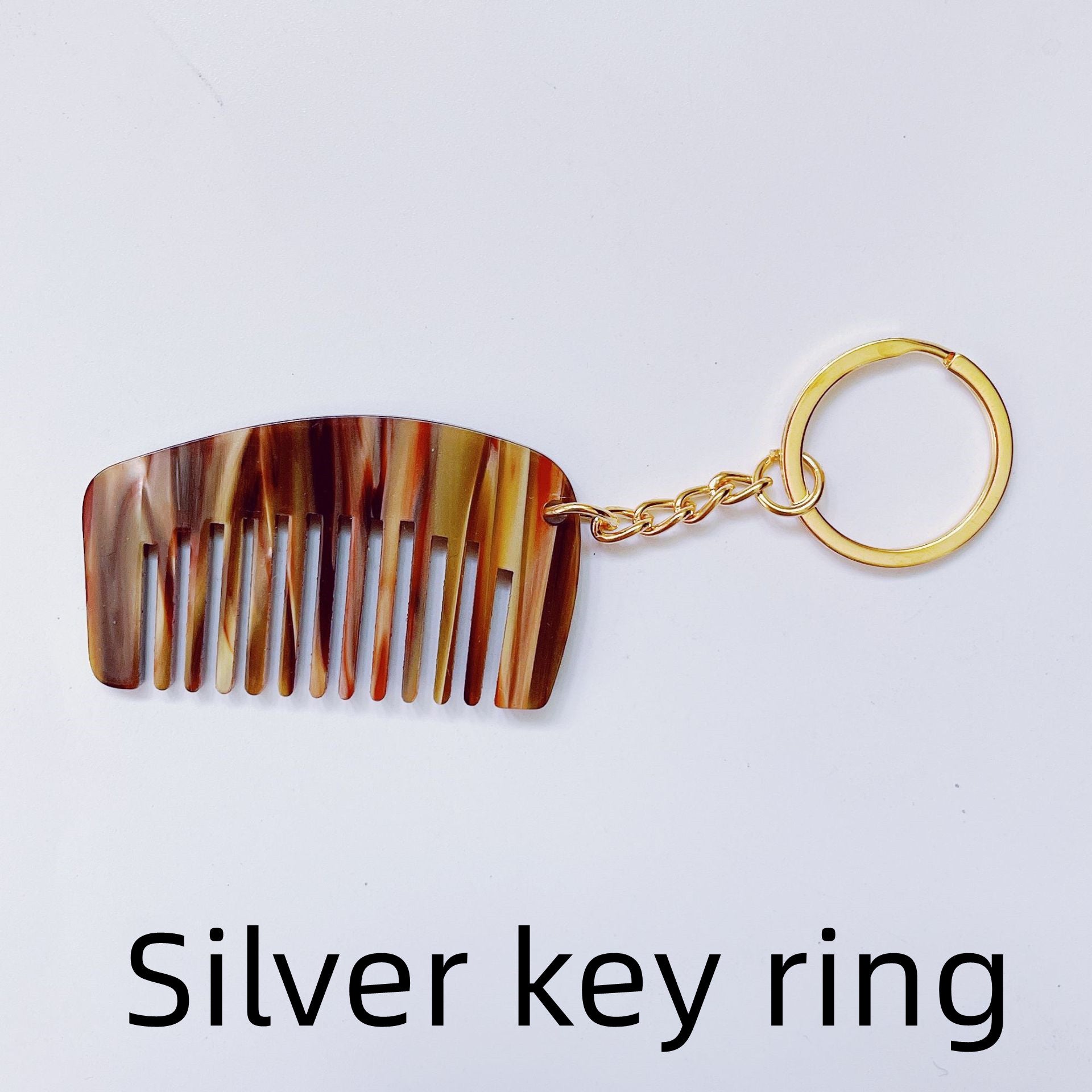 Acetic Acid Plate Mini Comb Key Chain Pendant Portable