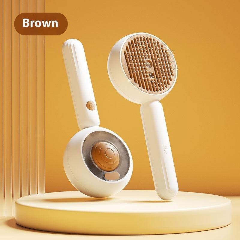 Cat Spray Comb Stainless Steel Pet One-click Hair Removal Brush
