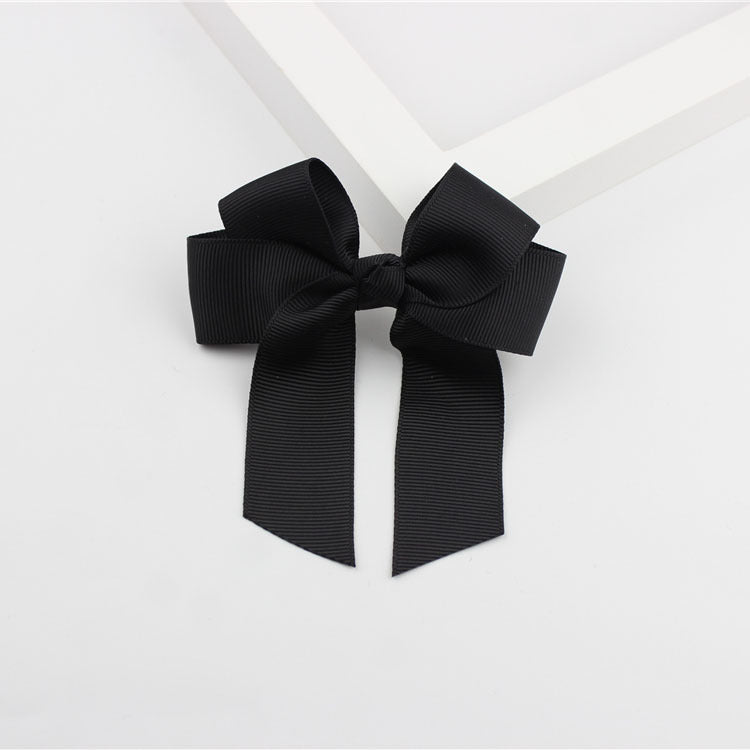 European And American Children Hairpin Ornament Four-ear Ribbon