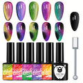 XEIJAYI Magic Color Dynamic Diamond In The Debris Cat Eye Series Nail Polish Gel Suit