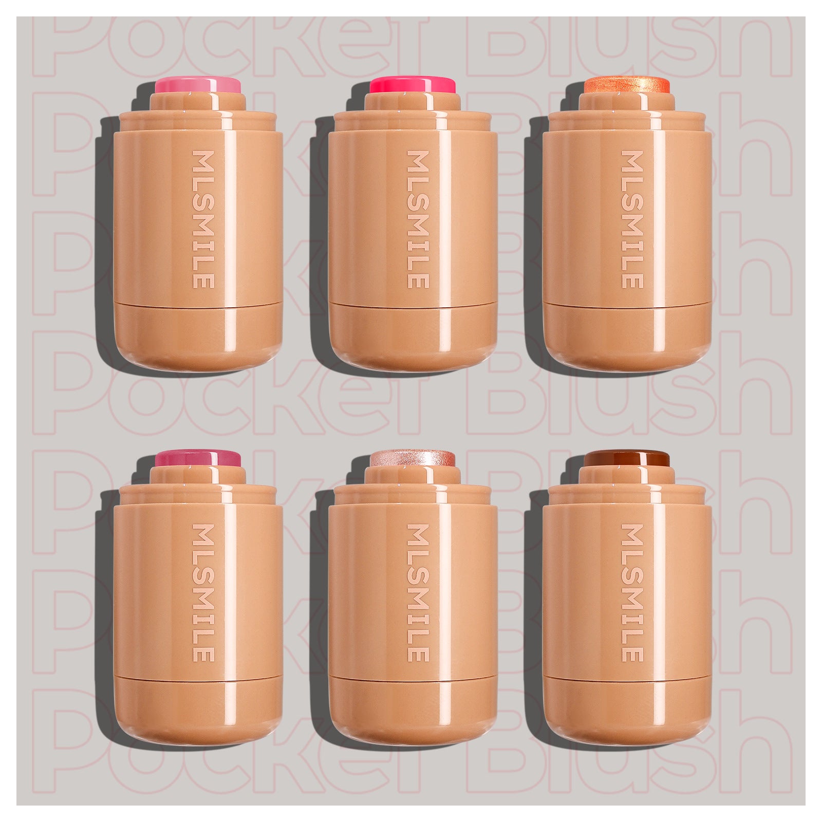 MLSMILE Blush Stick 6-color Highlight Brightening Portable