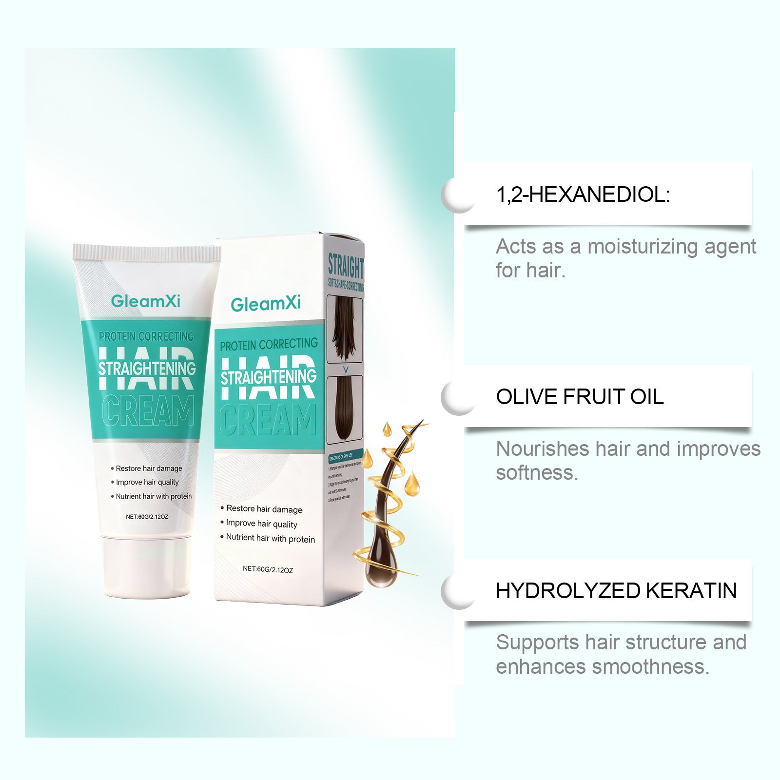 Keratin Hair-straightening Cream