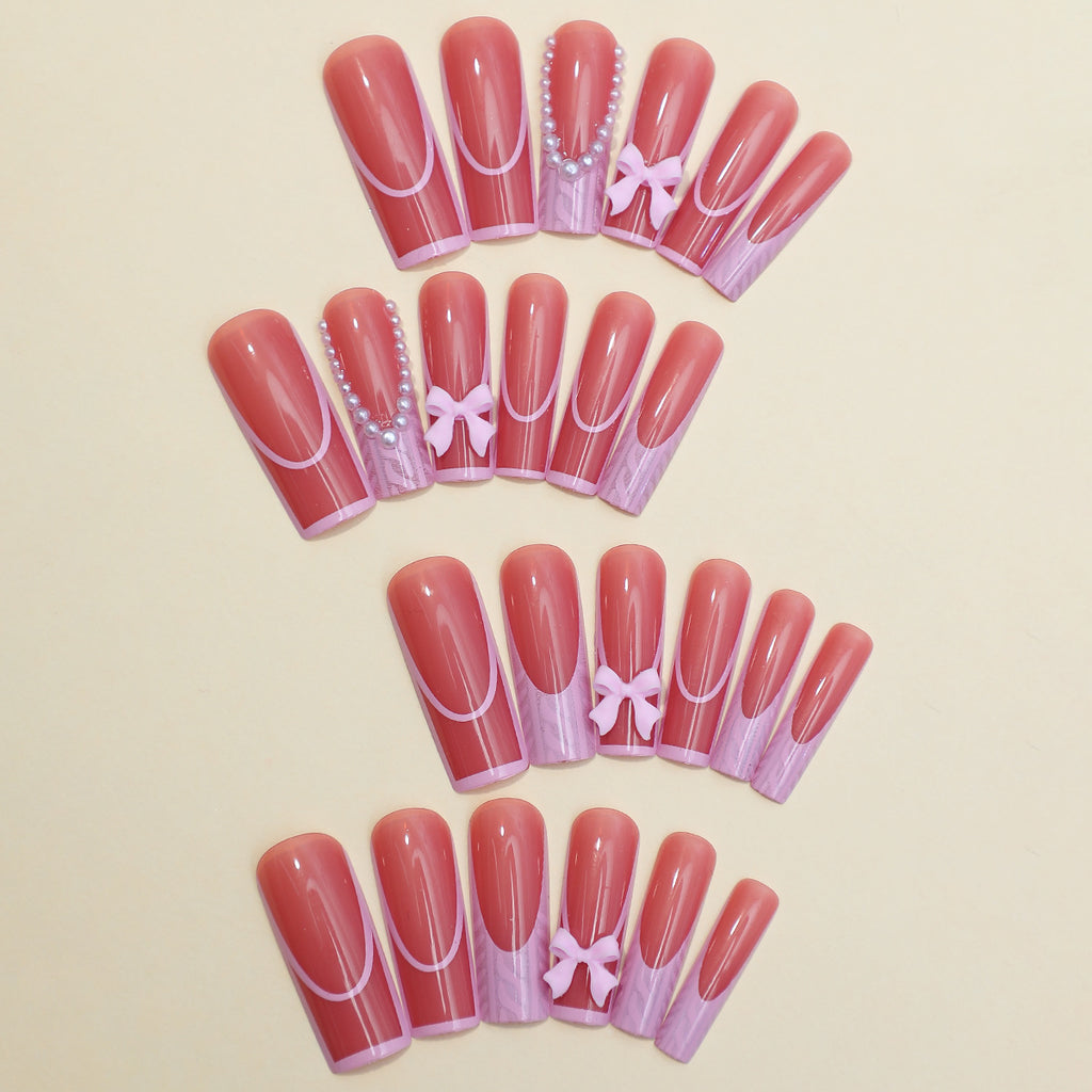 Lengthened Water Pipe Wear Nail Bow Pearl