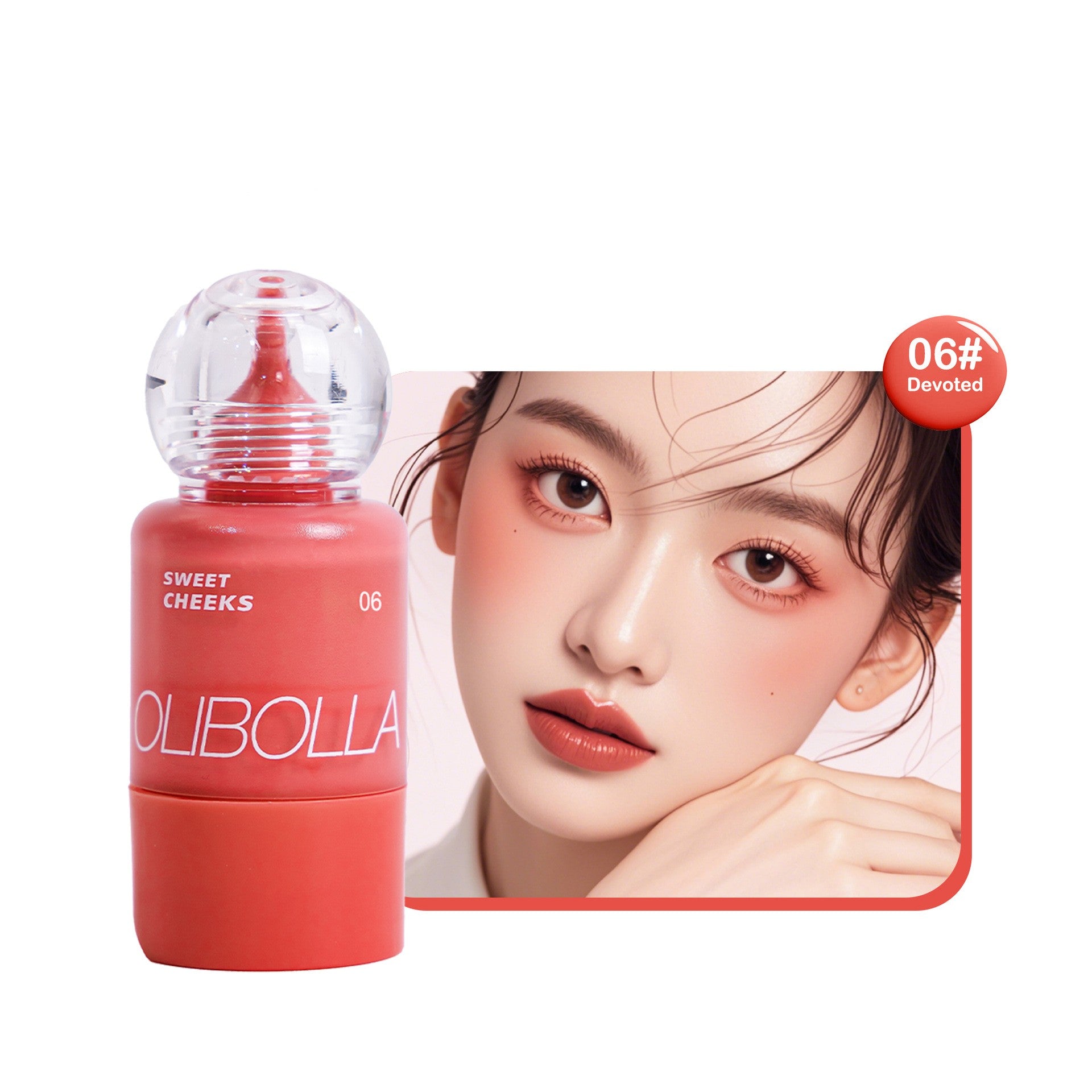 Olibolla Small Feeding Bottle Press Blush Water Light Liquid