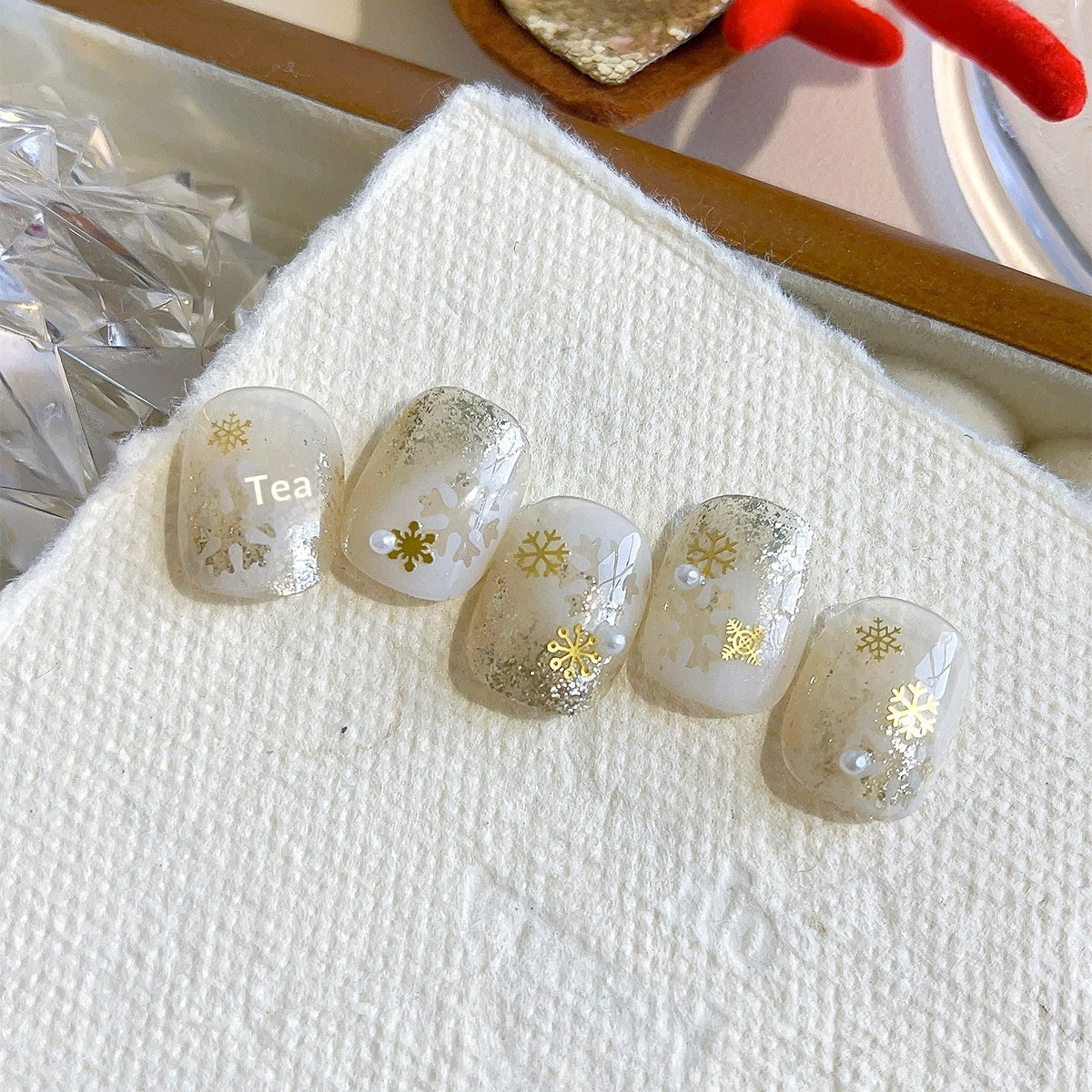 Christmas Snowflake Stud Nail Art Accessories