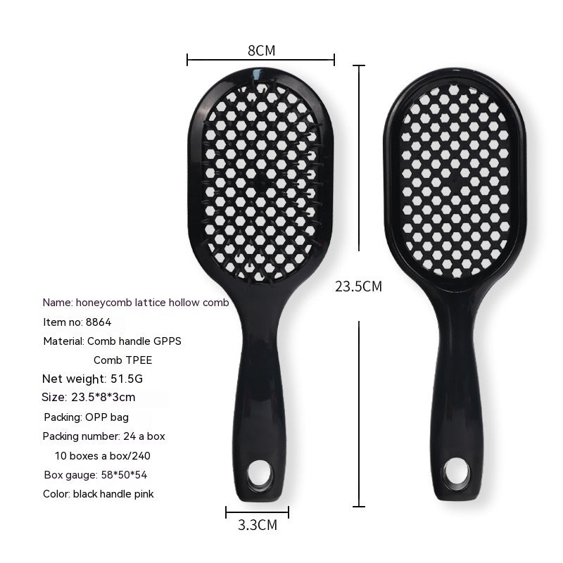 Household Wet And Dry Hollow Comb Shape Mesh Comb