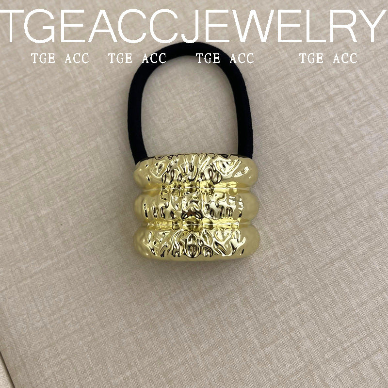 European And American Cold Style Geometric Metal Concave-convex Stretch Retro Head Rope