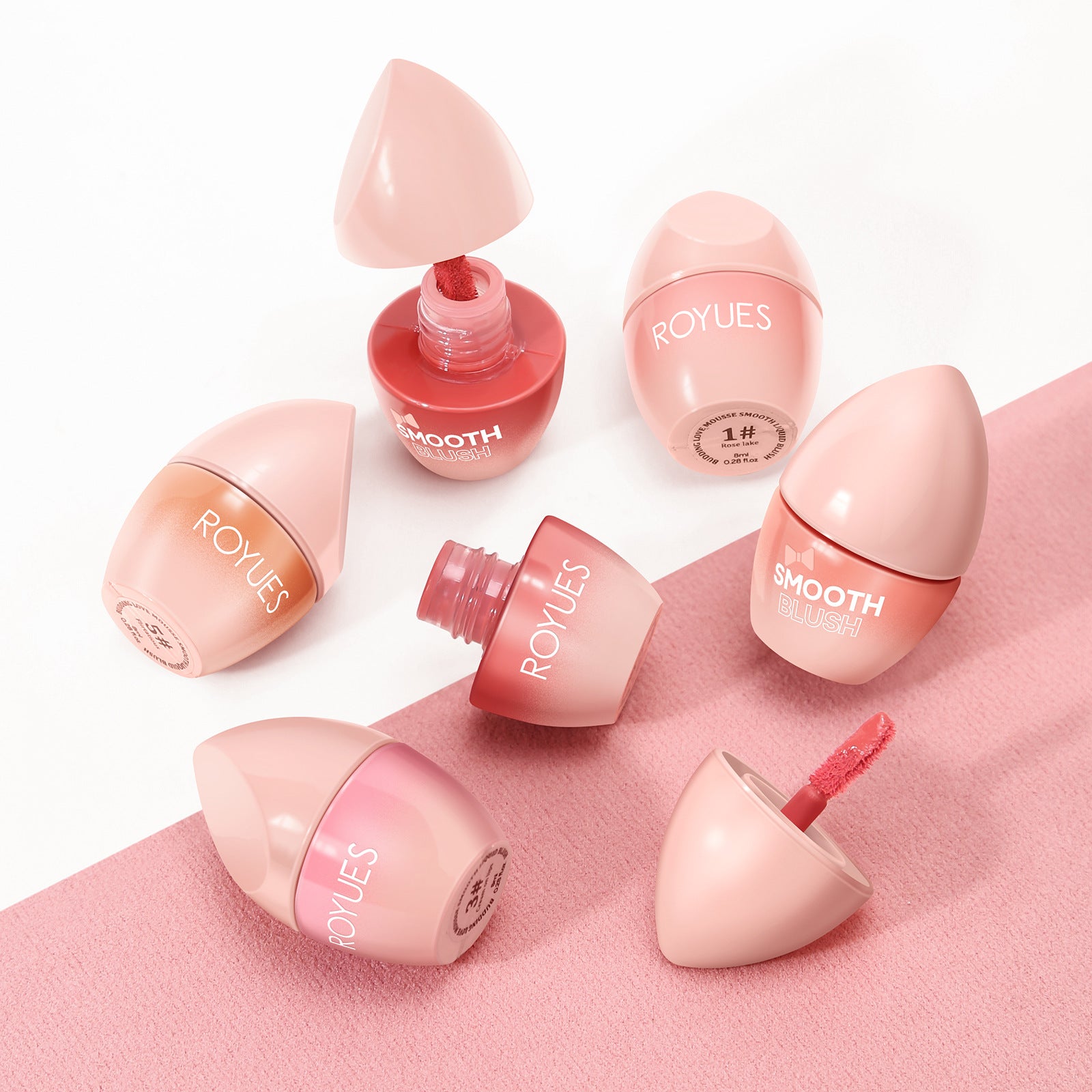 Royues Natural Rouge Powder Easy Color Lip Cheek Blush