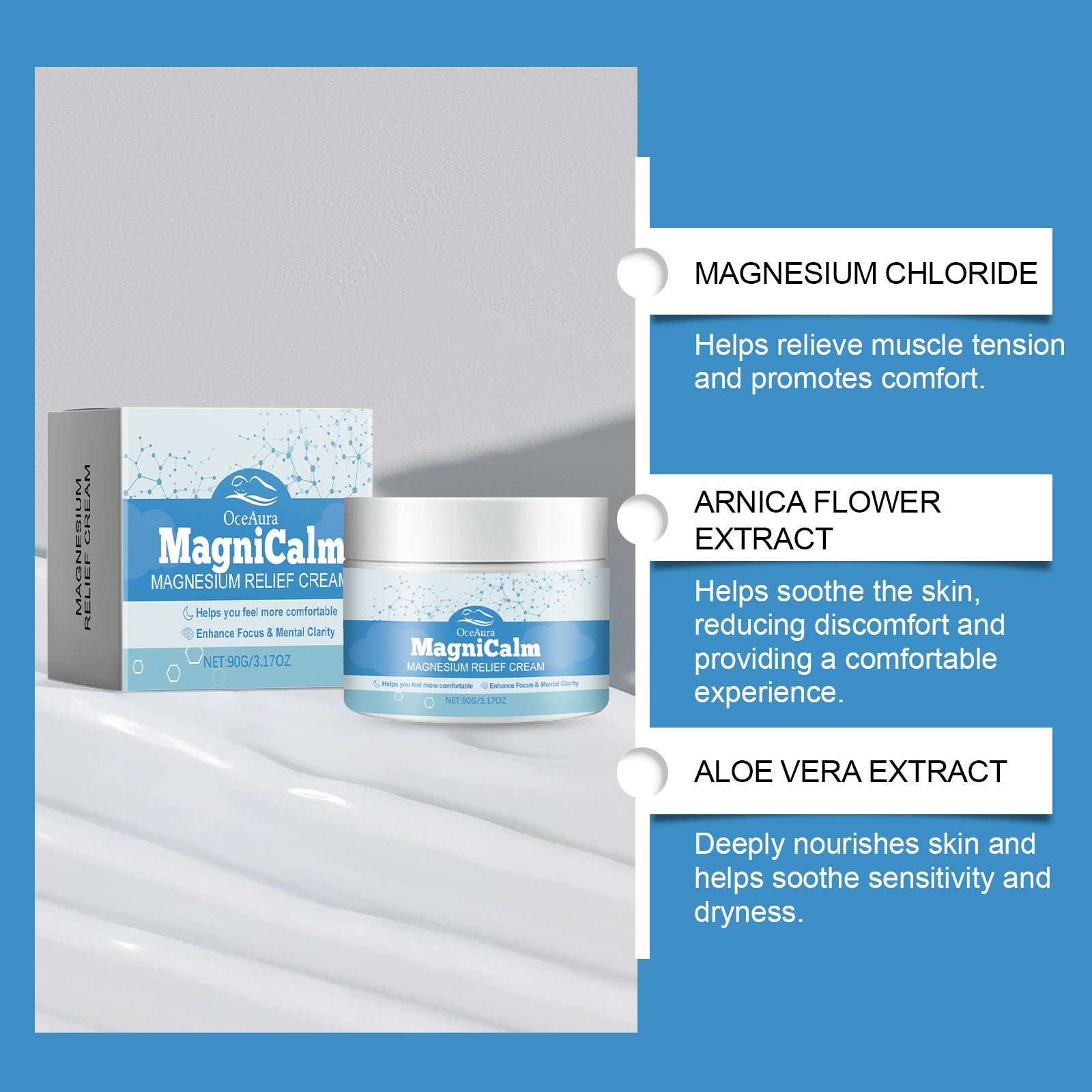 Magnesium Soothing Cream Mild Ingredients