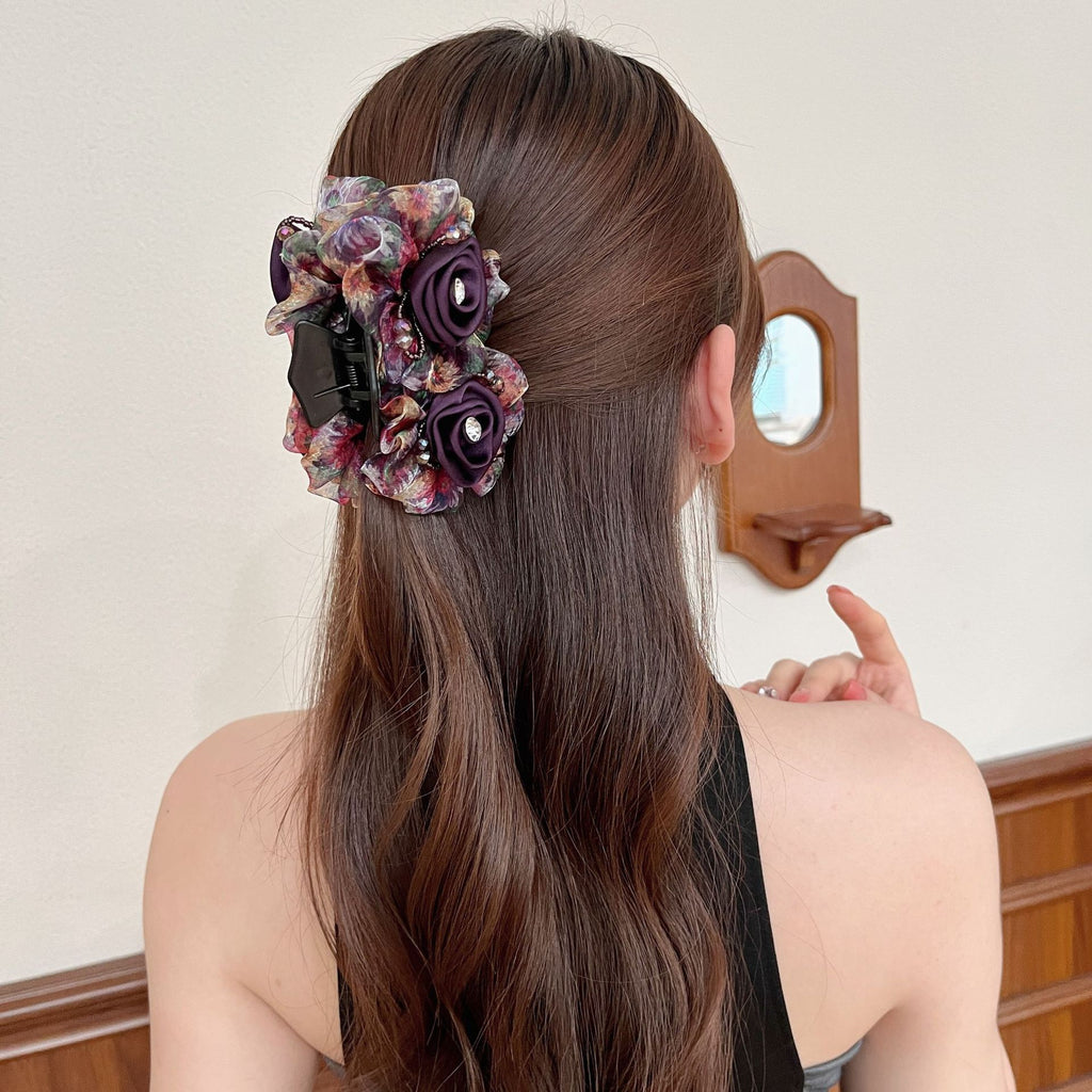 High-grade Flower Ponytail Clip Temperament Updo