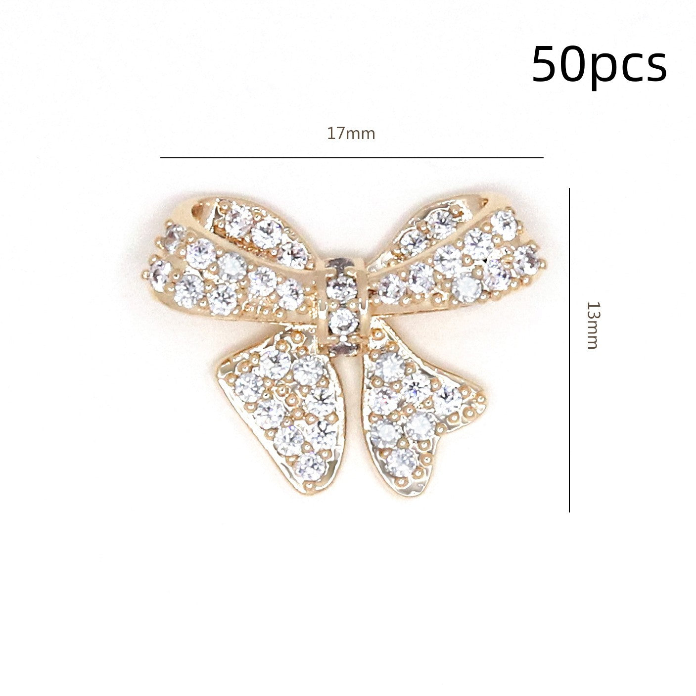 Climate Flowers Bow Zircon Nail Ornament Zircon