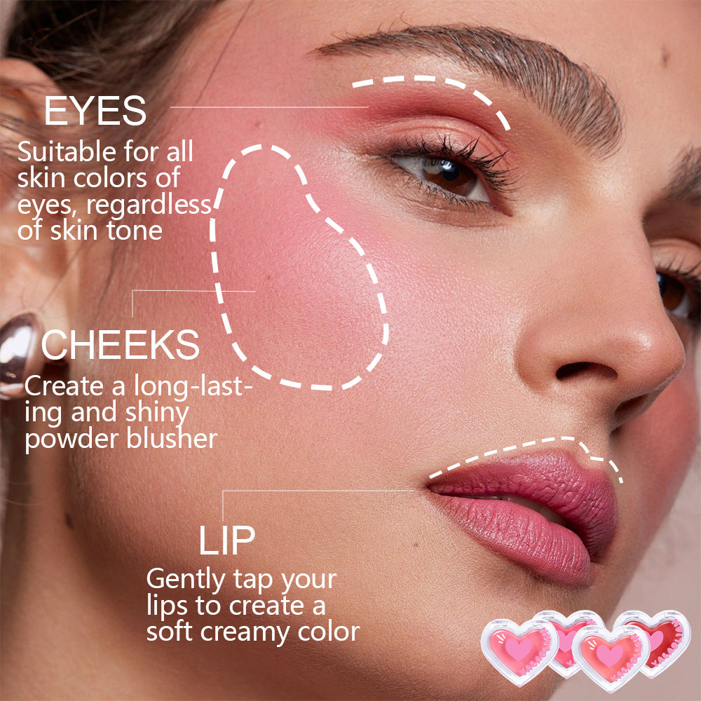 Yagaolian Blush Love Makeup Red Series Shimmer