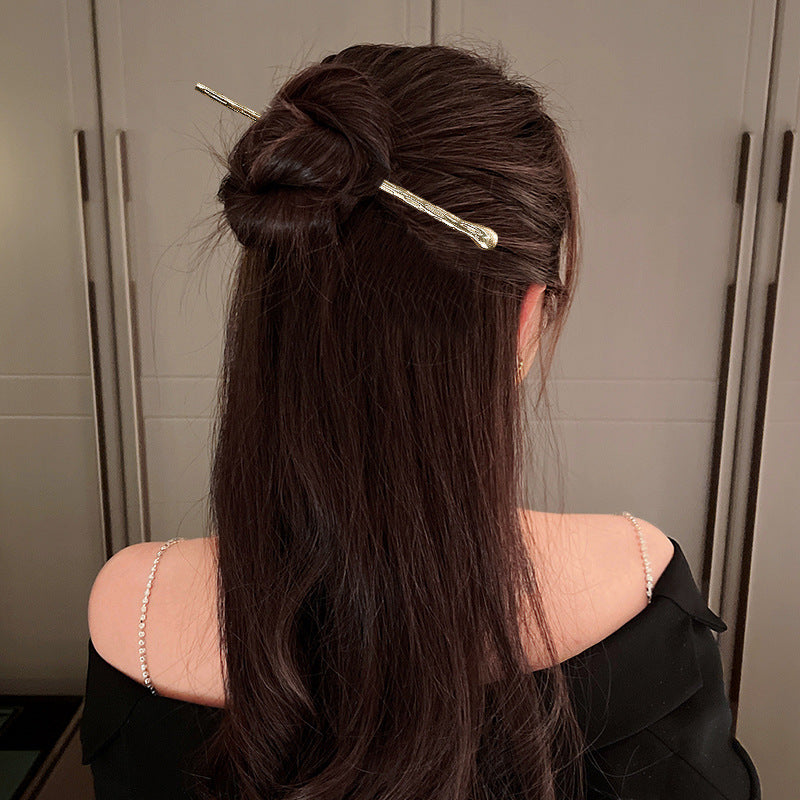 Metal Hairpin Female Back Of The Head Coiled Hair Gods