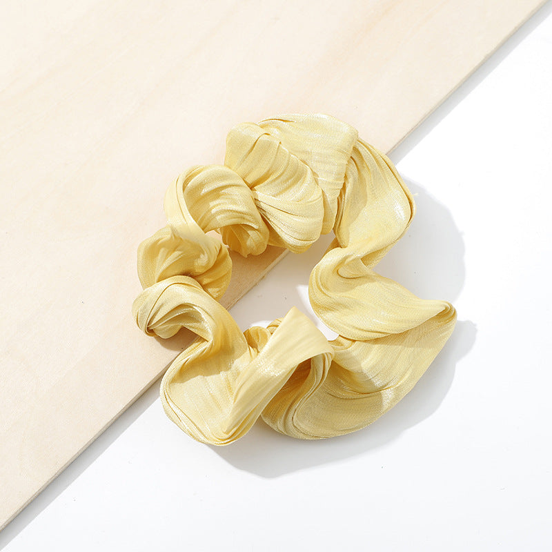Simple Large Intestine Ring Solid Color Fabric Craft Hair Ring
