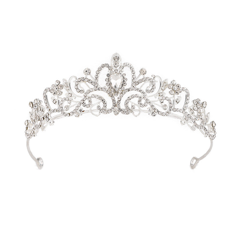 Electroplated Alloy Women's Semicircle Crown With Diamond