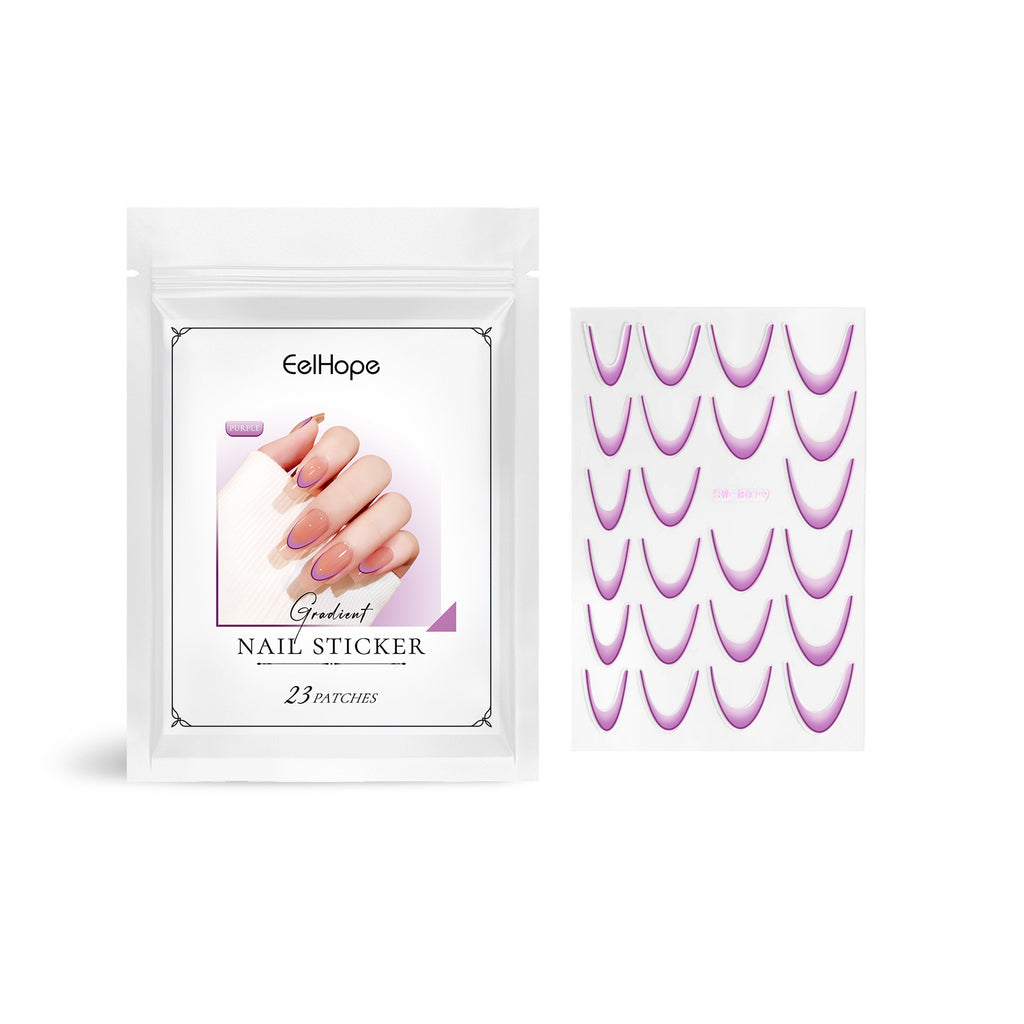 Eelhope Gradient Nail Sticker Simple Manicures Decoration
