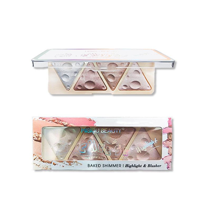 Women's Fashion Cheese Blushe Highlighter Eyeshadow Palette