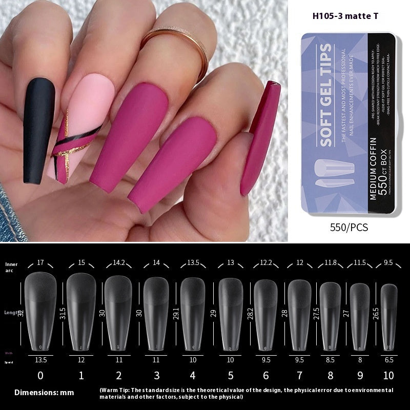 Porcelain White Box Nail Polish Ultra-thin And Scratch Free Matte soft gel tips