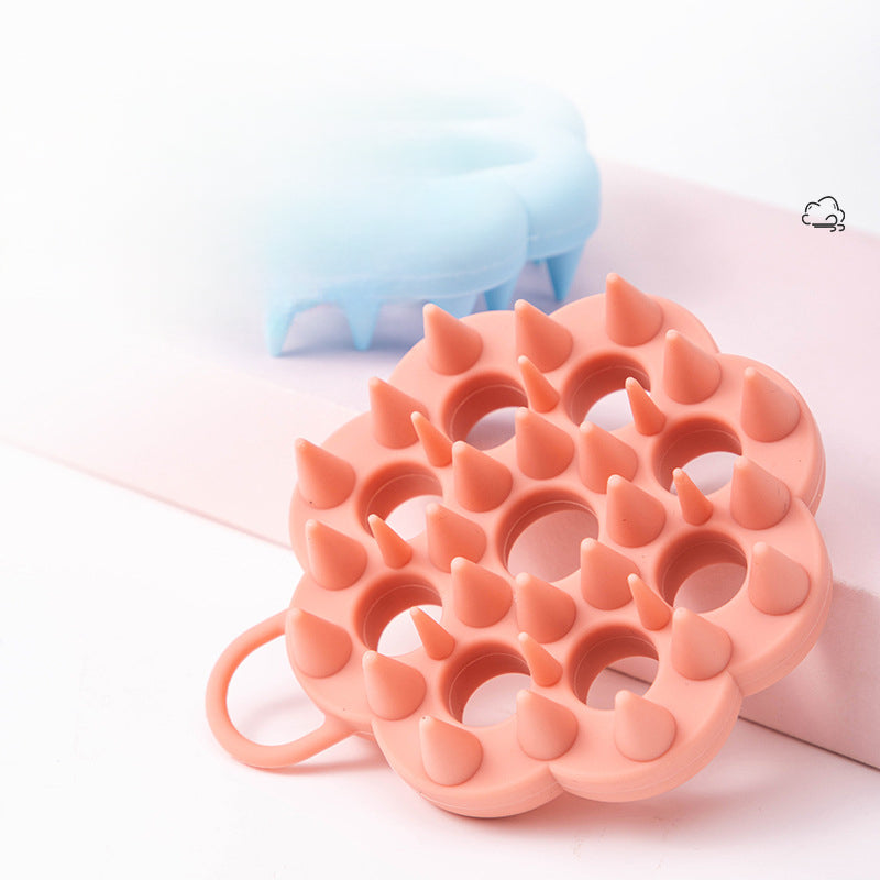 Pet Hair Care Device Silicone Hairdressing Tool Dry And Wet Dual Use Hair Wash Comb Fatigue Relief Massage Brush