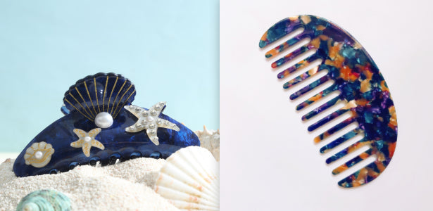 Ocean Acrylic Starfish Shell Temperament Seabed Barrettes