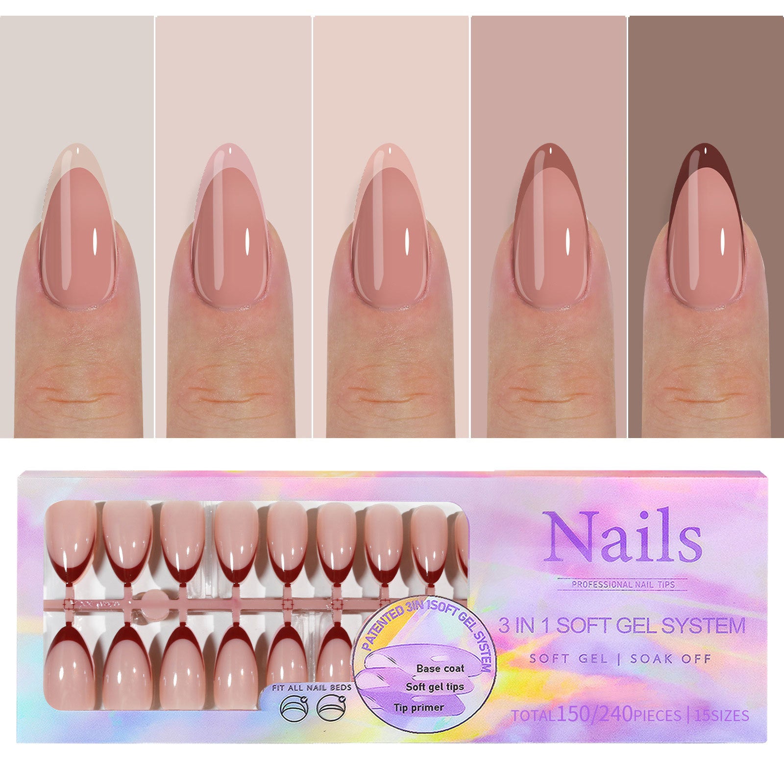 Manicure Wear Nail French Seamless Wear Nail Detachable