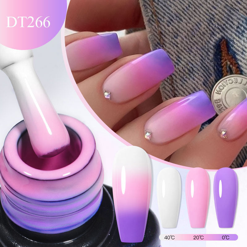 Shimmering Thermal Gel Fashion Nail Polish PU Protective Film For Nail Art
