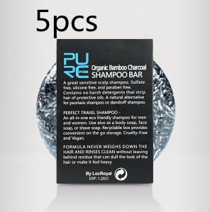 PURE Hand-Extracted Soap Shampoo Bamboo Charcoal Shampoo Soap