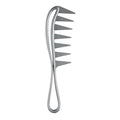 Wide-tooth Comb Hair Retro Back Curly Hair Comb For Greasy Hair Plastic Hairbrush
