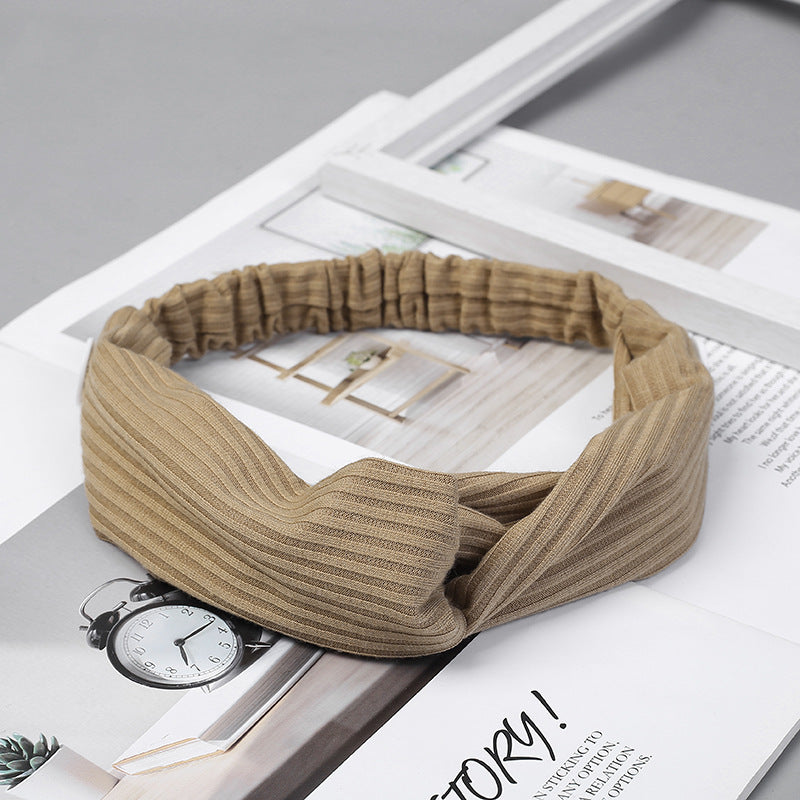 Hairband Cross Knitted Thread Hairware
