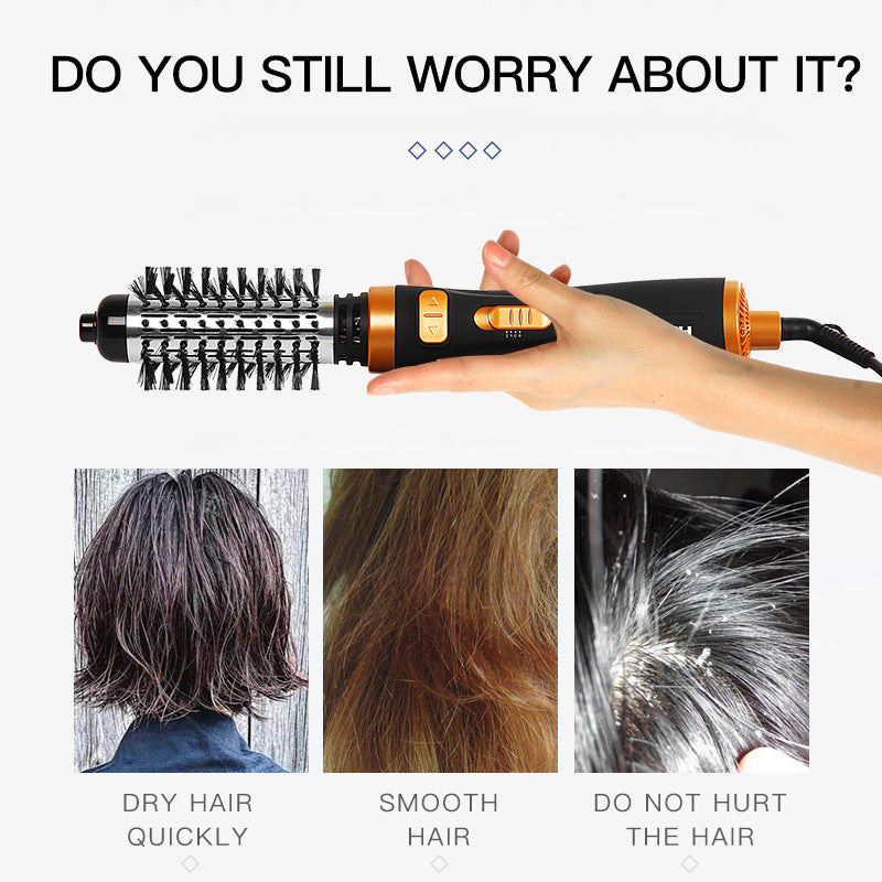 Hot Air Comb Rotary Electric Curling Rod Curling And Straightening