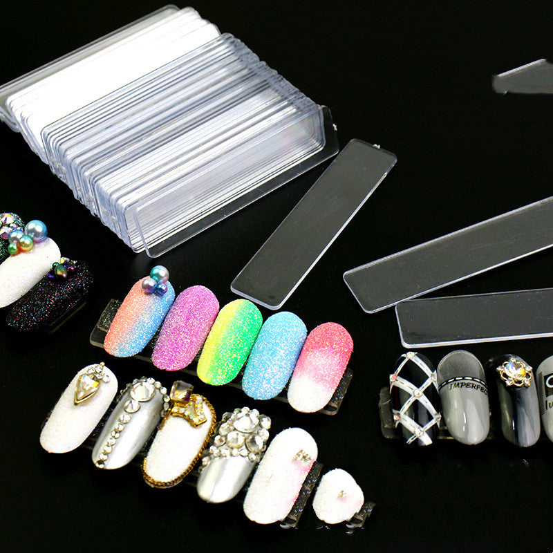 Printed Rose Nail Art Work Fashionable Nail Piece Display Board