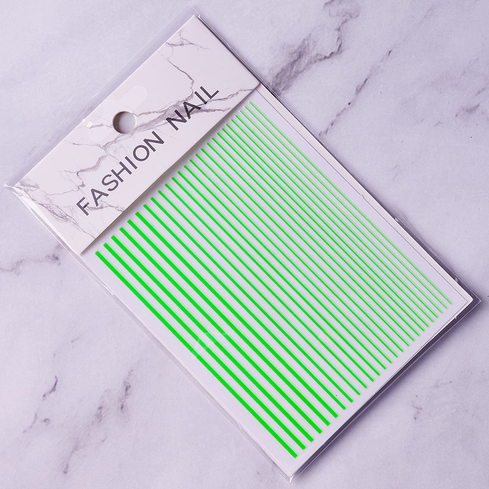 Stickers Bright Line Back Glue Fashion Nail Paste Decorative Multi-color Nail Patches