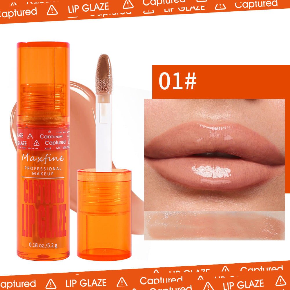 Amber Lip Glaze Set Mirror Nonstick Cup