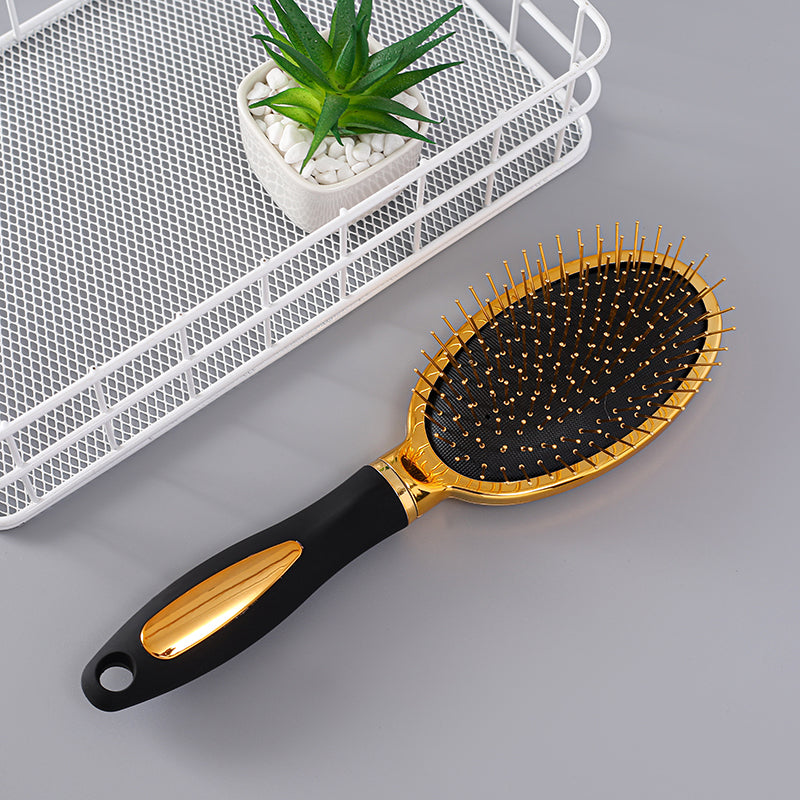 Wood-steel Needle-tooth Massage Electroplating Comb