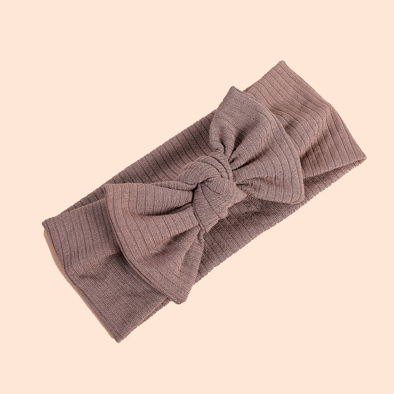 Baby Knitted Stretch Non-marking Bow Hair Tie