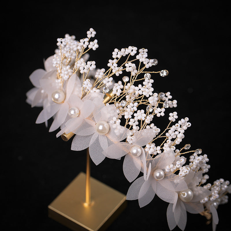 Children's Birthday Crown Pearl Flower