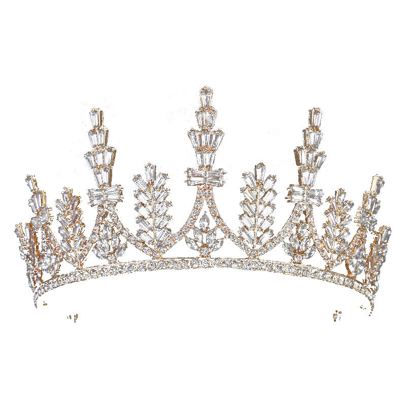 Korean Bridal Crown Jewelry Performance Alloy Pearl Headwear