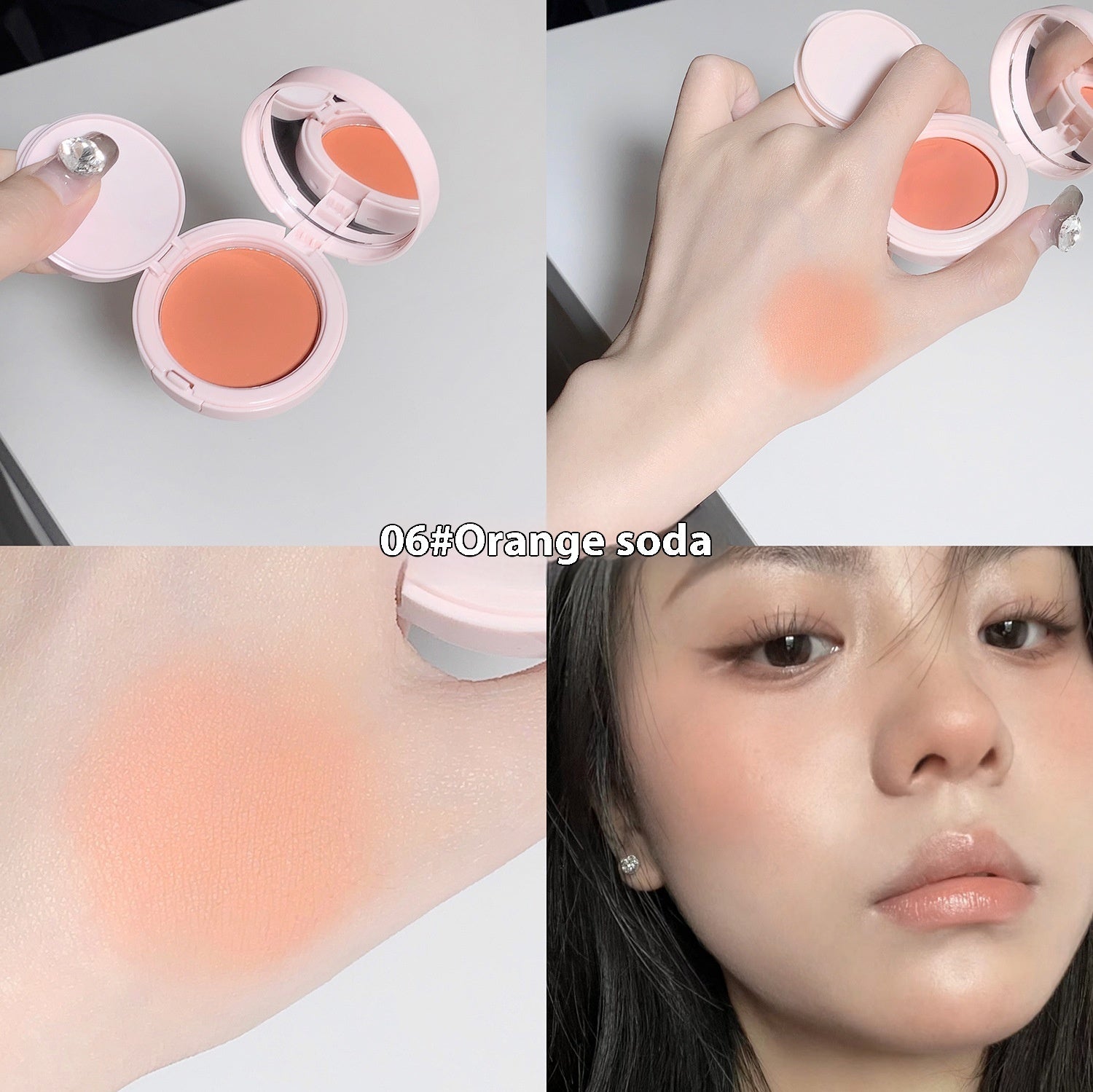 Gege Bear Women's Air Cushion Natural Tender Delicate Low Saturation Blush Cream