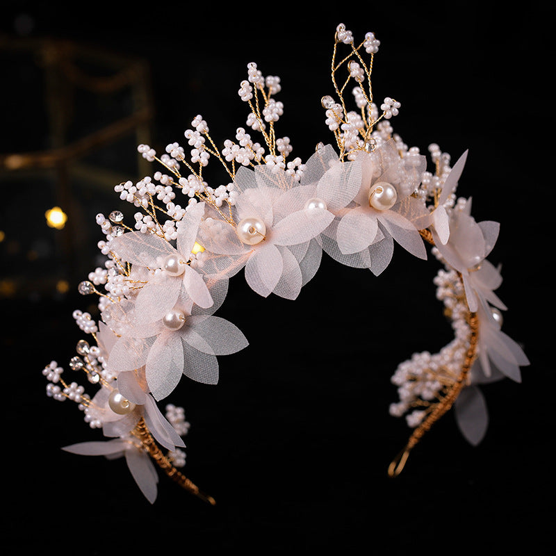Children's Birthday Crown Pearl Flower