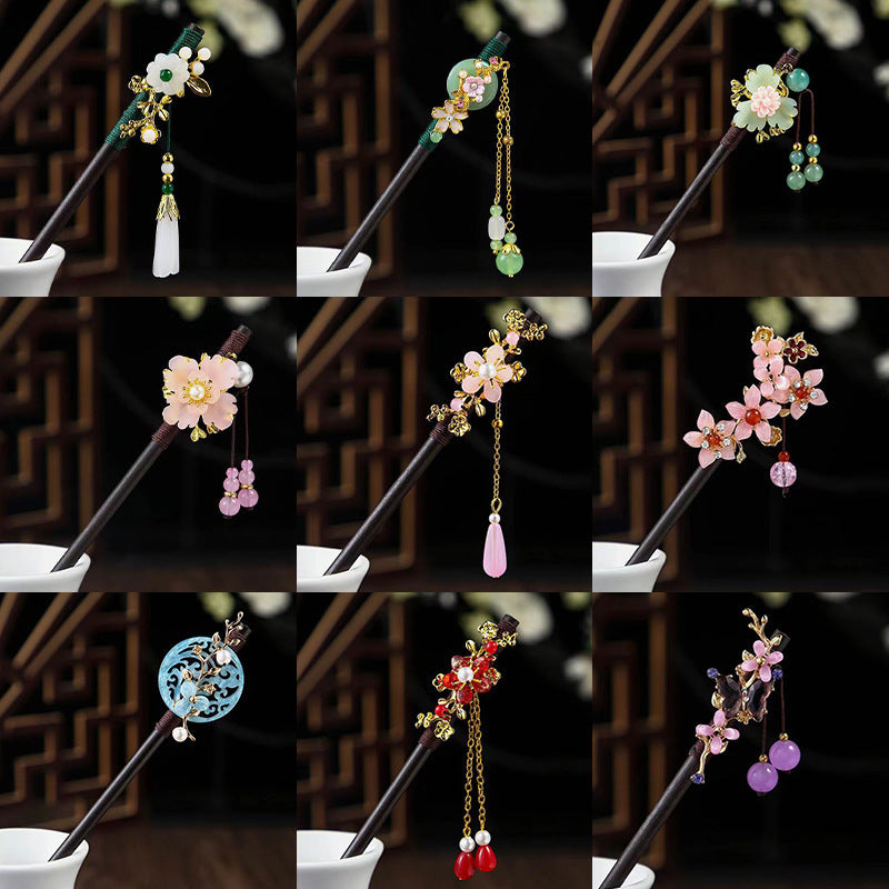 Ebony Hairpin Cheongsam Hanfu Tassel