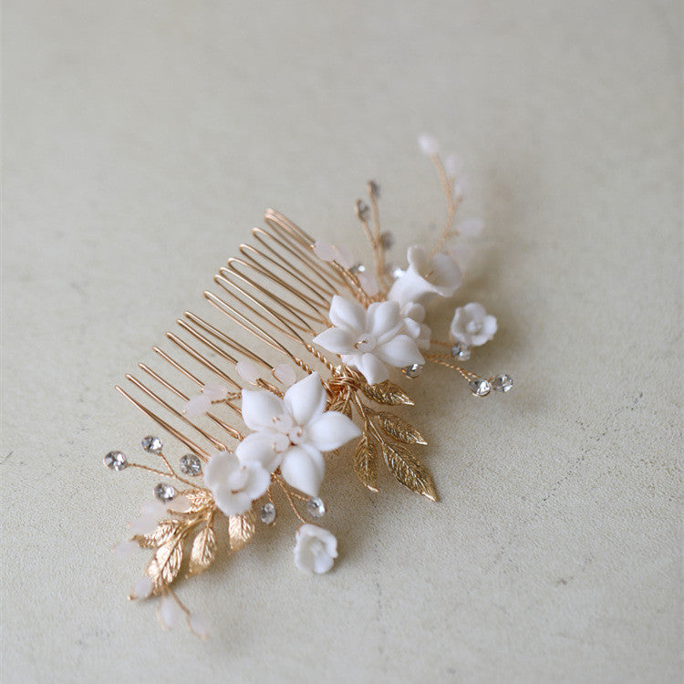 Bridal Headwear Beautiful Rhinestone Beaded Accessories Hair Comb