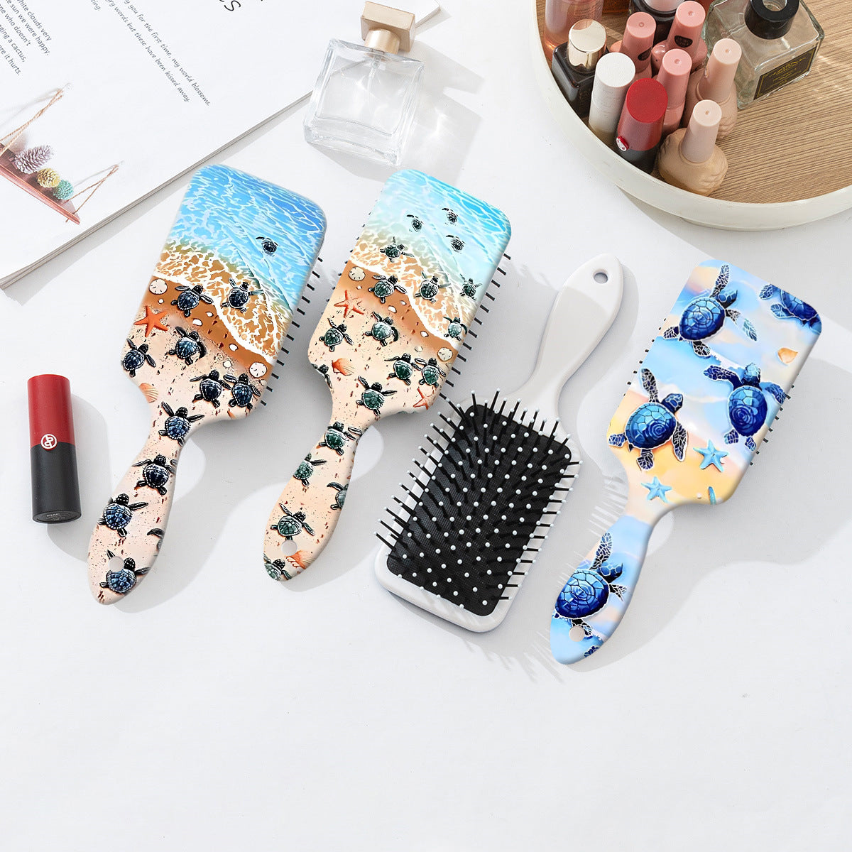 Household Portable Sea Turtle Series Pattern Air Cushion Comb
